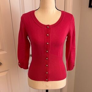 WHBM Pink Button-Up Cardigan NWT